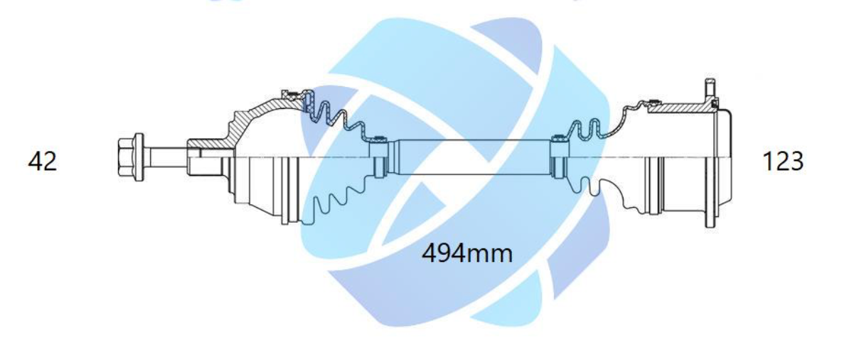 95B407271J - ODM Drivaxel